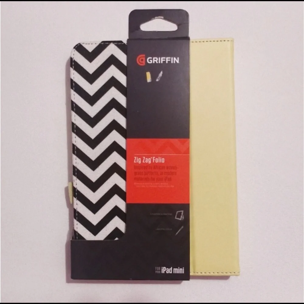 NWT iPad Mini Case Chevron & Neon Green